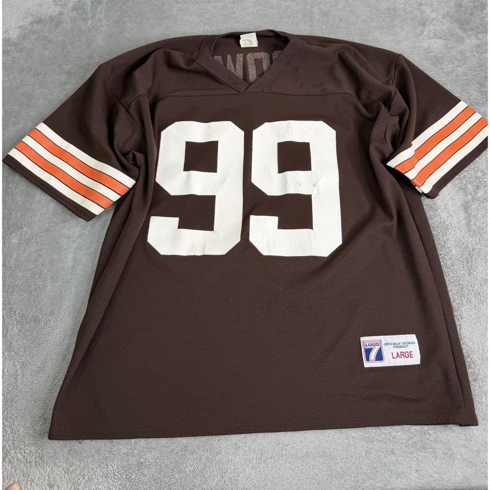 Vintage 90s Cleveland Browns Logo 7 NFL Jersey Men's Size Large Brown